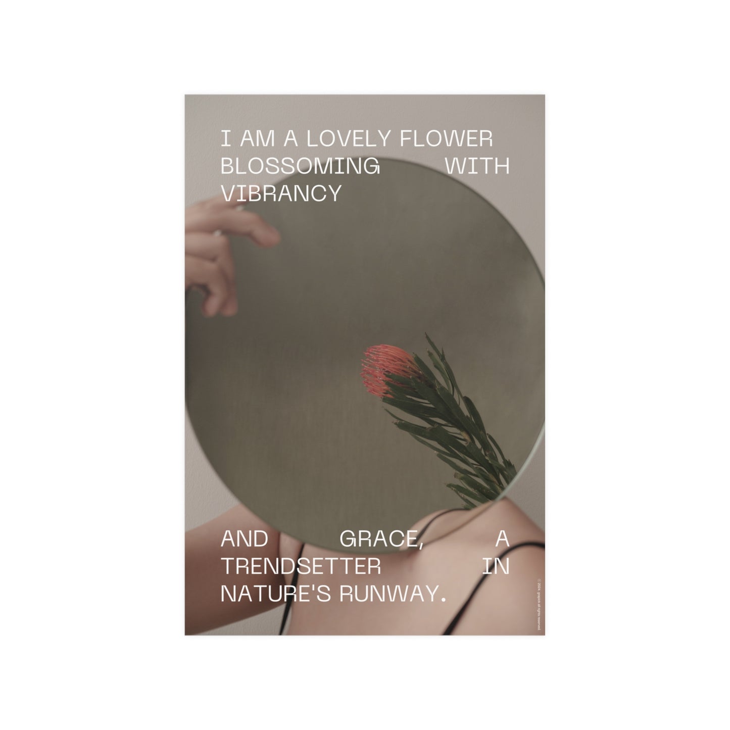 Inspirational 'I Am Flower' Photography Quote Poster - Wall Decor