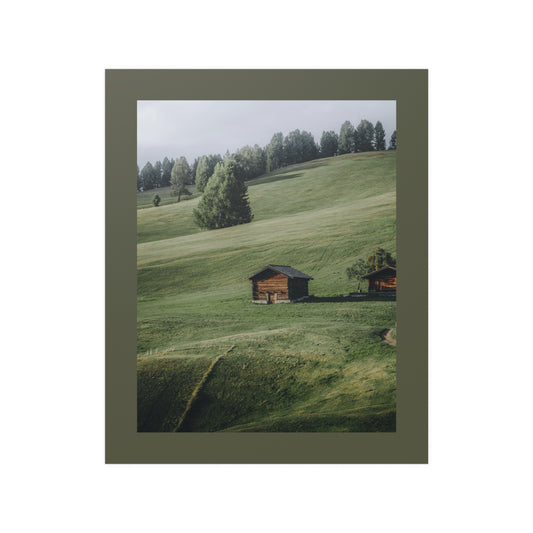 Meadow Hill Photo Poster - Green Nature Wall Decor