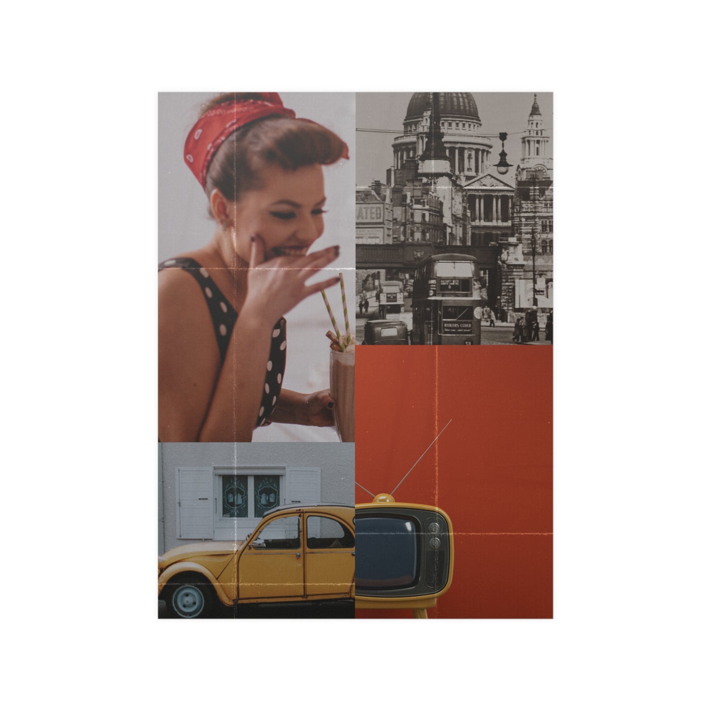Retro Photo Collection Poster - Vintage Wall Art