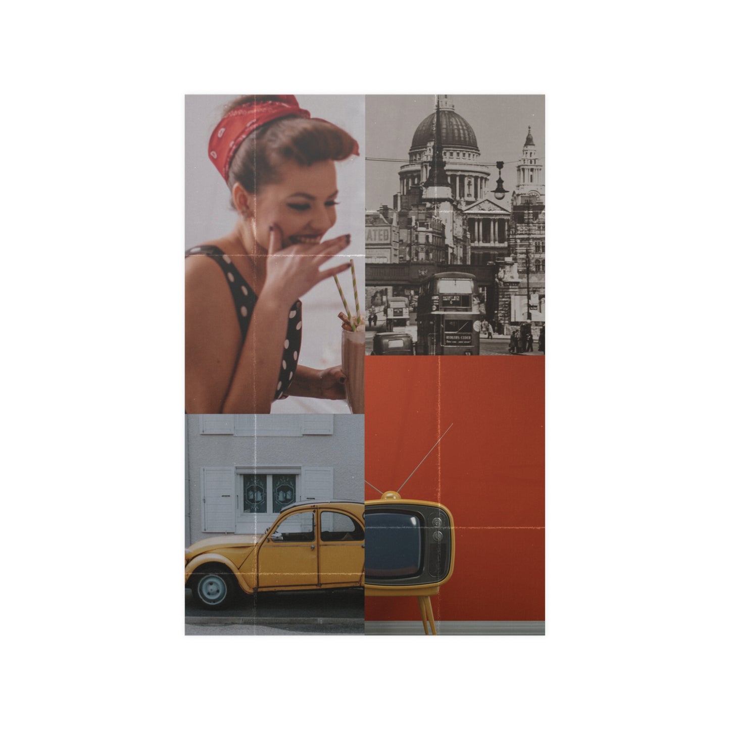 Retro Photo Collection Poster - Vintage Wall Art