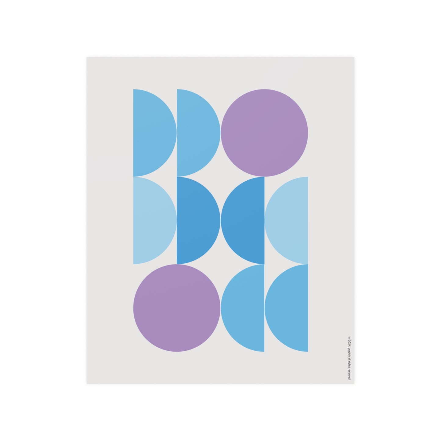 Minimalist Blue Bauhaus-Inspired Shapes Poster - Geometric Art