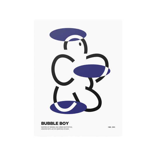 Bubbleboy Minimal Modern Poster - Contemporary Wall Art