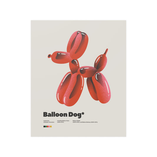 Midcentury Modern Balloon Dog Poster