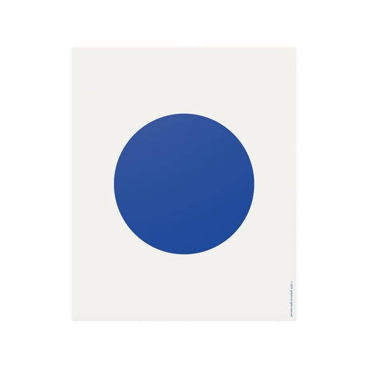 Dark Blue Circle Minimal Poster - Minimalist Wall Art