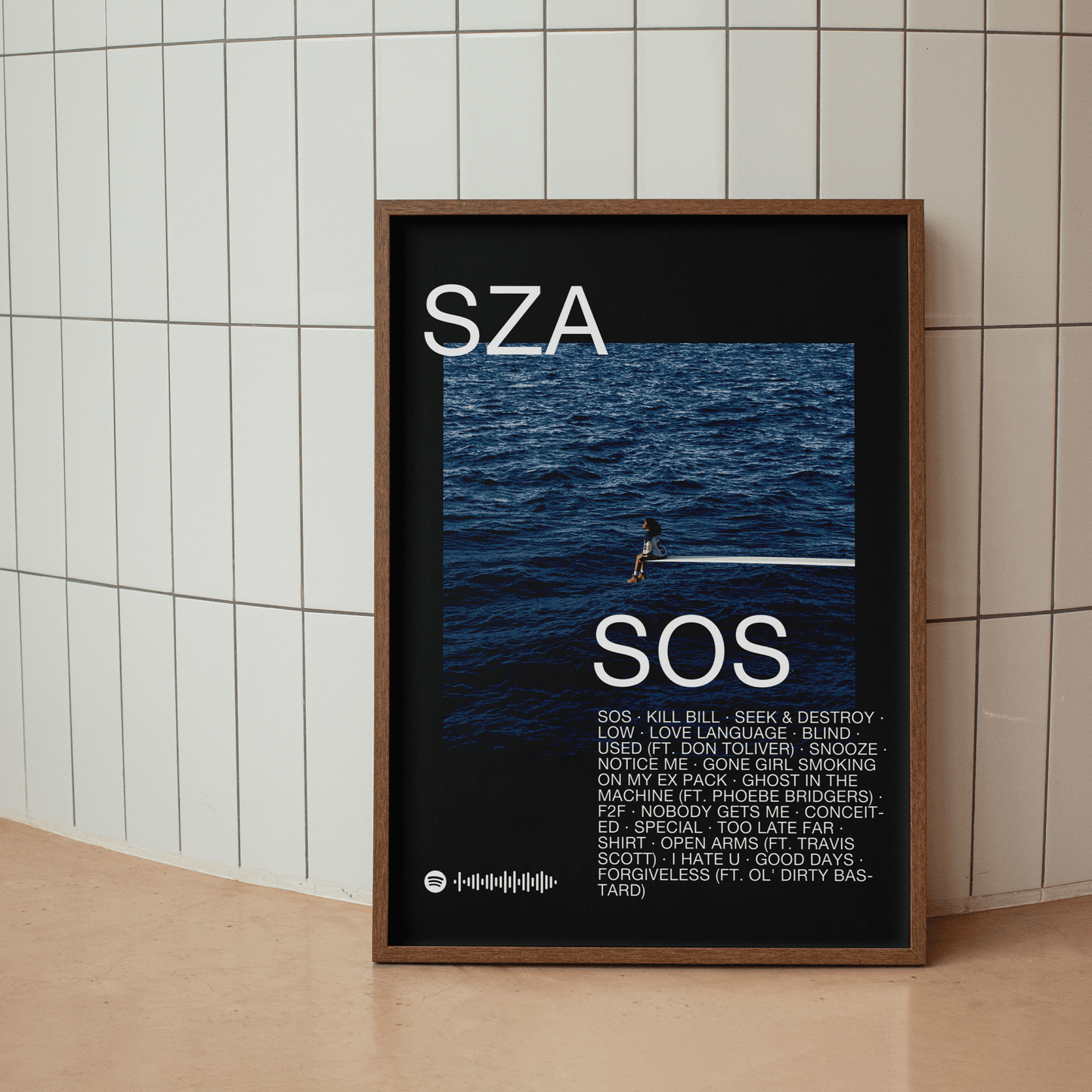 Custom album cover poster print SZA - SOS