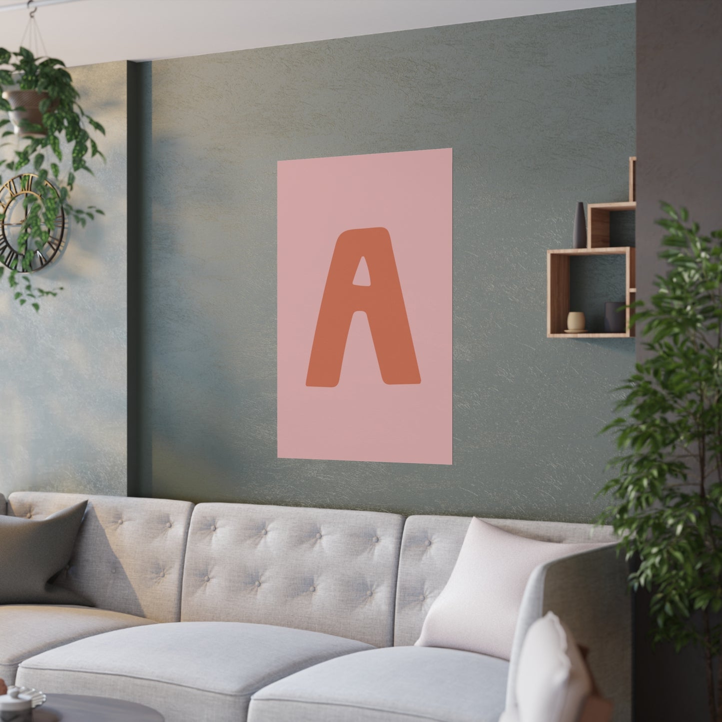 Colorful Letter A Kids Alphabet Poster - Kids Room Wall Decor