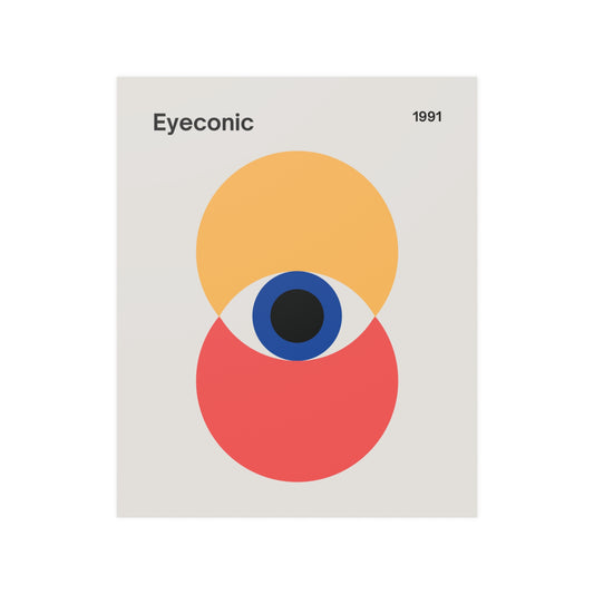 'Eyeconic' Bauhaus Minimal Poster - Homage Wall Decor