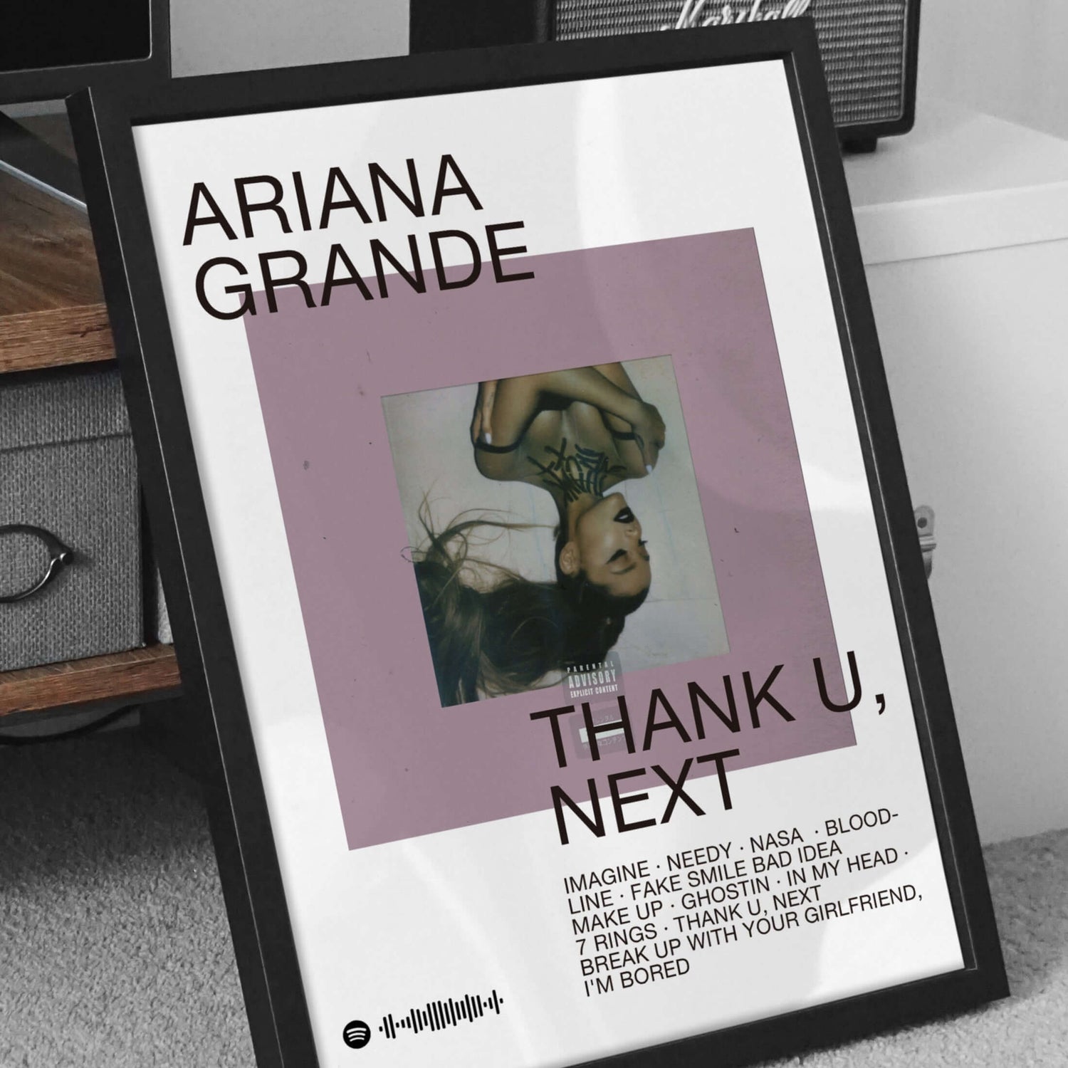 Custom album cover poster print Ariana Grande - Thank you, Next